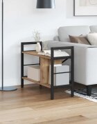 vidaXL Рафт за книги 3 нива 75 x 30 x 585 см Инженерна дървесина Дъб