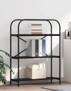 vidaXL Рафт за книги 3 нива 80 x 30 x 109 см Инженерна дървесина