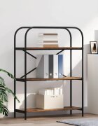 vidaXL Рафт за книги 3 нива 80 x 30 x 109 см Инженерна дървесина