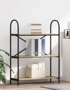 vidaXL Рафт за книги 3 нива 80 x 30 x 109 см Инженерна дървесина