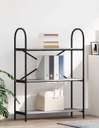 vidaXL Рафт за книги 3 нива 80 x 30 x 109 см Инженерна дървесина