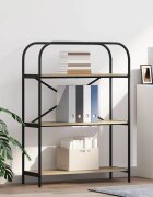 vidaXL Рафт за книги 3 нива 80 x 30 x 109 см Инженерна дървесина