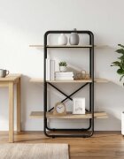 vidaXL Рафт за книги 3 нива 80 x 35 x 105 см PB Дъб сонома