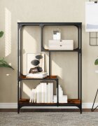 vidaXL Рафт за книги 3 нива 81 x 36 x 115 cm Опушен дъб