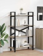 vidaXL Рафт за книги 4 нива 100 x 335 x 140 см Инженерна дървесина