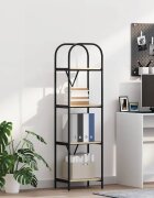 vidaXL Рафт за книги 4 нива 40 x 30 x 146 см Инженерна дървесина