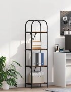 vidaXL Рафт за книги 4 нива 40 x 30 x 146 см Инженерна дървесина