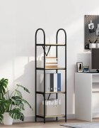 vidaXL Рафт за книги 4 нива 40 x 30 x 146 см Инженерна дървесина
