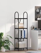 vidaXL Рафт за книги 4 нива 40 x 30 x 146 см Инженерна дървесина