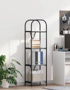 vidaXL Рафт за книги 4 нива 40 x 30 x 146 см Инженерна дървесина