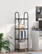 vidaXL Рафт за книги 4 нива 40 x 30 x 146 см Инженерна дървесина