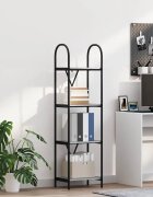 vidaXL Рафт за книги 4 нива 40 x 30 x 146 см Инженерна дървесина