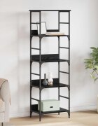 vidaXL Рафт за книги 4 нива 50 x 33 x 153 см Инженерна дървесина