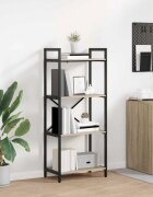 vidaXL Рафт за книги 4 нива 56 x 34 x 1335 см Инженерна дървесина