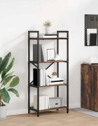 vidaXL Рафт за книги 4 нива 56 x 34 x 1335 см Инженерна дървесина