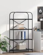 vidaXL Рафт за книги 4 нива 80 x 30 x 146 см Инженерна дървесина