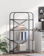 vidaXL Рафт за книги 4 нива 80 x 30 x 146 см Инженерна дървесина
