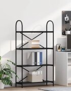 vidaXL Рафт за книги 4 нива 80 x 30 x 146 см Инженерна дървесина