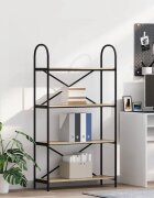 vidaXL Рафт за книги 4 нива 80 x 30 x 146 см Инженерна дървесина