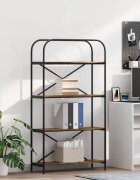 vidaXL Рафт за книги 4 нива 80 x 30 x 146 см Инженерна дървесина