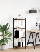 vidaXL Рафт за книги 40 x 30 x 119 см Инженерна дървесина Димян дъб