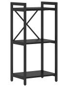 vidaXL Рафт за книги 40 x 30 x 85 см Инженерна дървесина Черния дъб