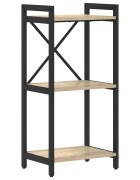 vidaXL Рафт за книги 40 x 30 x 85 см Инженерна дървесина Сонома дъб
