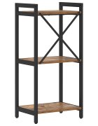 vidaXL Рафт за книги 40 x 30 x 85 см Инженерна дървесина Старо дърво
