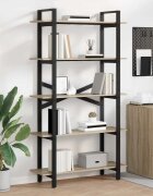 vidaXL Рафт за книги 5 нива 100 x 335 x 178 см Инженерна дървесина