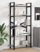vidaXL Рафт за книги 5 нива 100 x 335 x 178 см Инженерна дървесина