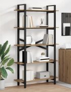vidaXL Рафт за книги 5 нива 100 x 335 x 178 см Инженерна дървесина