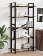 vidaXL Рафт за книги 5 нива 100 x 335 x 178 см Инженерна дървесина