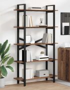 vidaXL Рафт за книги 5 нива 100 x 335 x 178 см Инженерна дървесина
