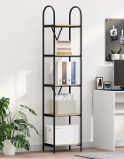 vidaXL Рафт за книги 5 нива 40 x 30 x 183 см Инженерна дървесина