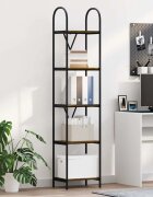 vidaXL Рафт за книги 5 нива 40 x 30 x 183 см Инженерна дървесина
