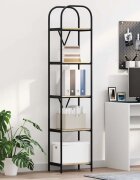 vidaXL Рафт за книги 5 нива 40 x 30 x 183 см Инженерна дървесина