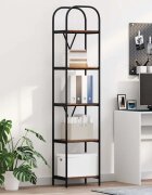 vidaXL Рафт за книги 5 нива 40 x 30 x 183 см Инженерна дървесина