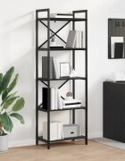 vidaXL Рафт за книги 5 нива 56 x 34 x 171 см Инженерна дървесина