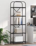 vidaXL Рафт за книги 5 нива 60 x 30 x 183 см Инженерна дървесина