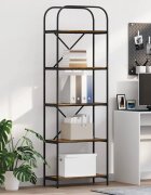 vidaXL Рафт за книги 5 нива 60 x 30 x 183 см Инженерна дървесина