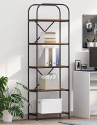 vidaXL Рафт за книги 5 нива 60 x 30 x 183 см Инженерна дървесина