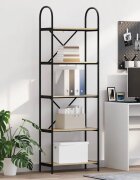 vidaXL Рафт за книги 5 нива 60 x 30 x 183 см Инженерна дървесина