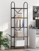 vidaXL Рафт за книги 5 нива 60 x 30 x 183 см Инженерна дървесина Дъб