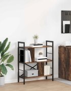 vidaXL Рафт за книги 5 нива 75 x 30 x 91 см Инженерна дървесина