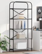 vidaXL Рафт за книги 5 нива 80 x 30 x 183 см Инженерна дървесина
