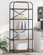 vidaXL Рафт за книги 5 нива 80 x 30 x 183 см Инженерна дървесина