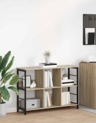 vidaXL Рафт за книги 6 нива 102 x 32 x 725 см Инженерна дървесина