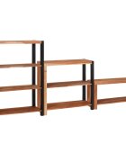 vidaXL Рафт за книги 6 нива 3 бр. 80 x 30 x 110 см Кафяво