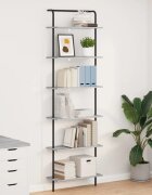 vidaXL Рафт за книги 6 нива 60 x 24 x 203 см Инженерна дървесина