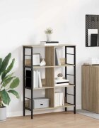 vidaXL Рафт за книги 6 нива 82 x 32 x 112 см Инженерна дървесина